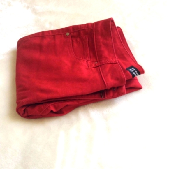 Design Lab Lord & Taylor Red Stretch Jeans straight Cut 26 - Picture 12 of 13